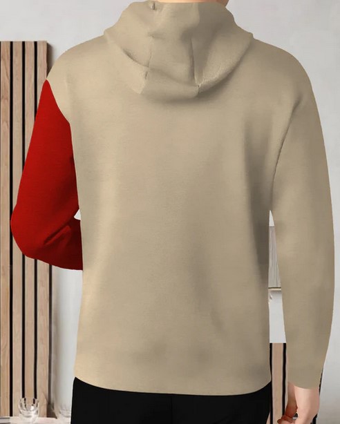 Full Sleeve Hooded Neck Dual Color Printed T-shirt