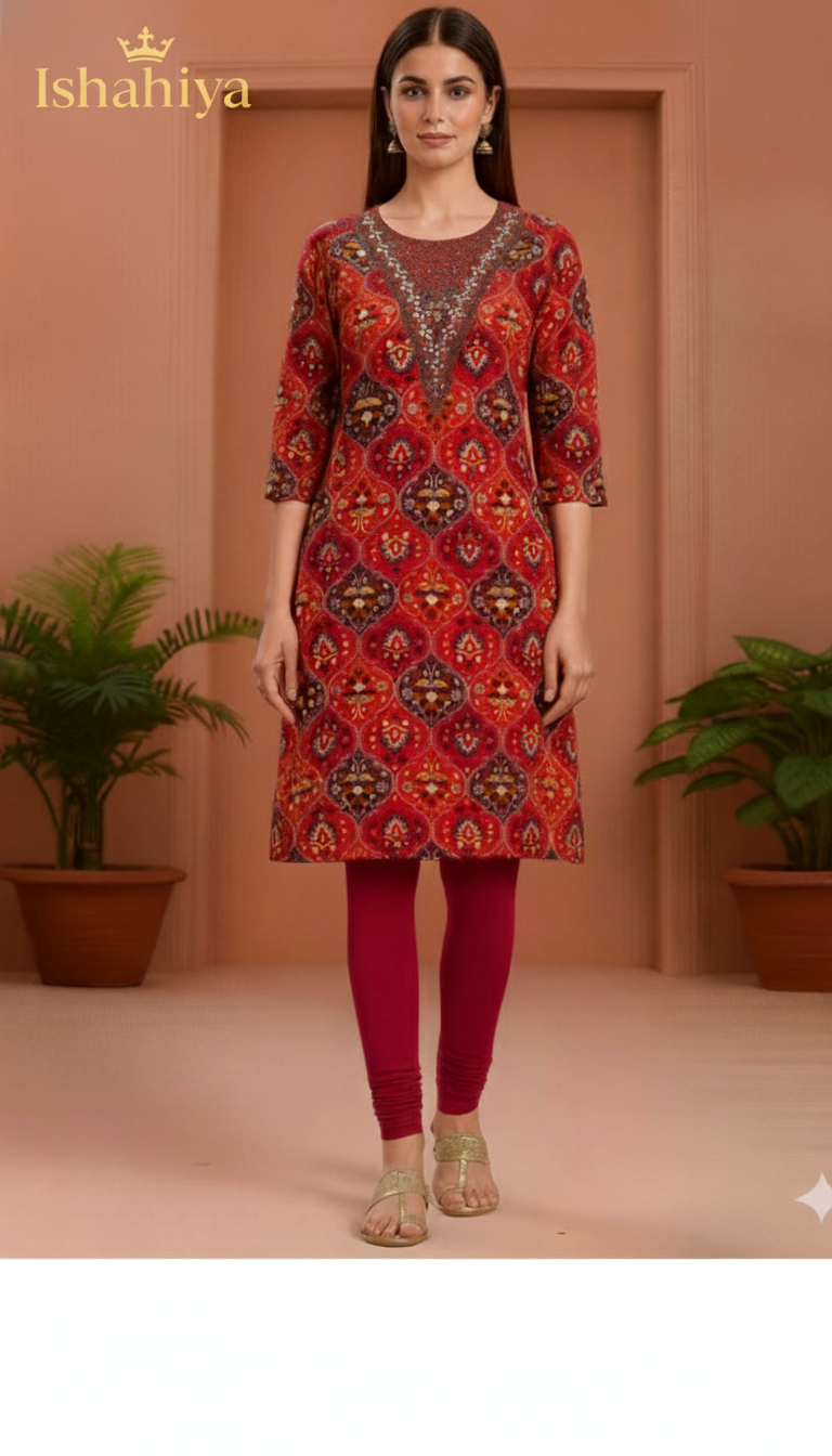 Heavy Reyon Long Kurtis