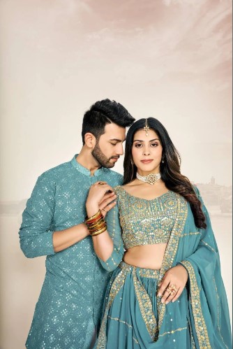 Georgette Silk Perfect for Wedding Special Couple Combo