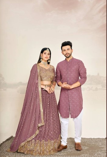 Georgette Silk Lehenga Choli with Kurta Pajama