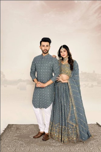 Georgette Silk Perfect for Wedding Special Couple Combo