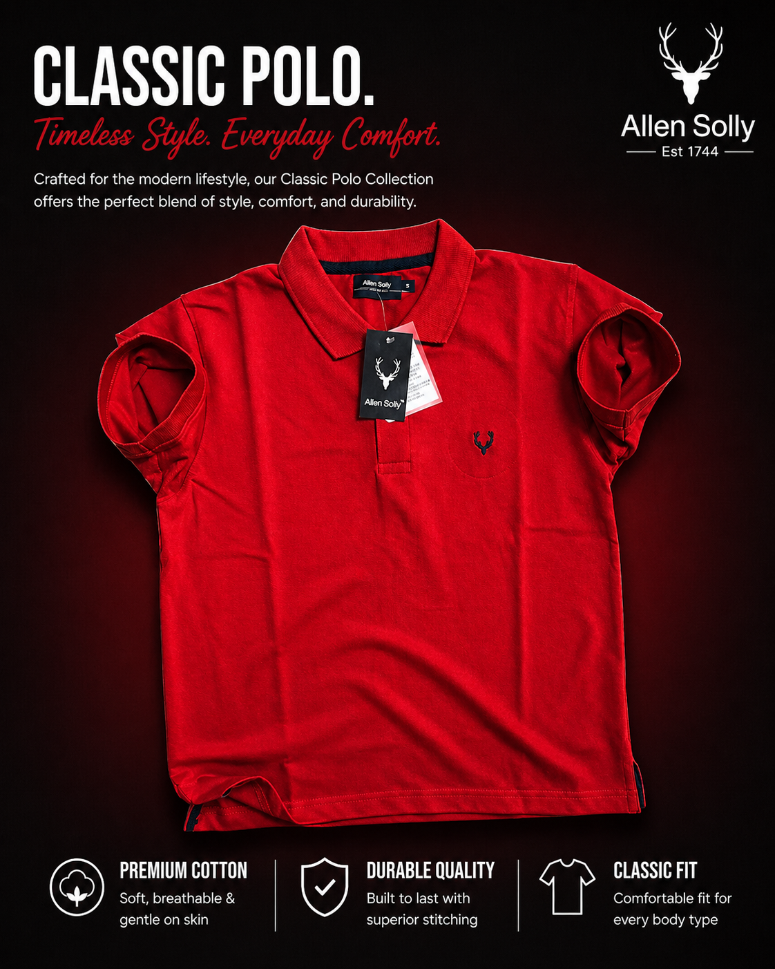 Allen Solly White Polo t-Shirt,