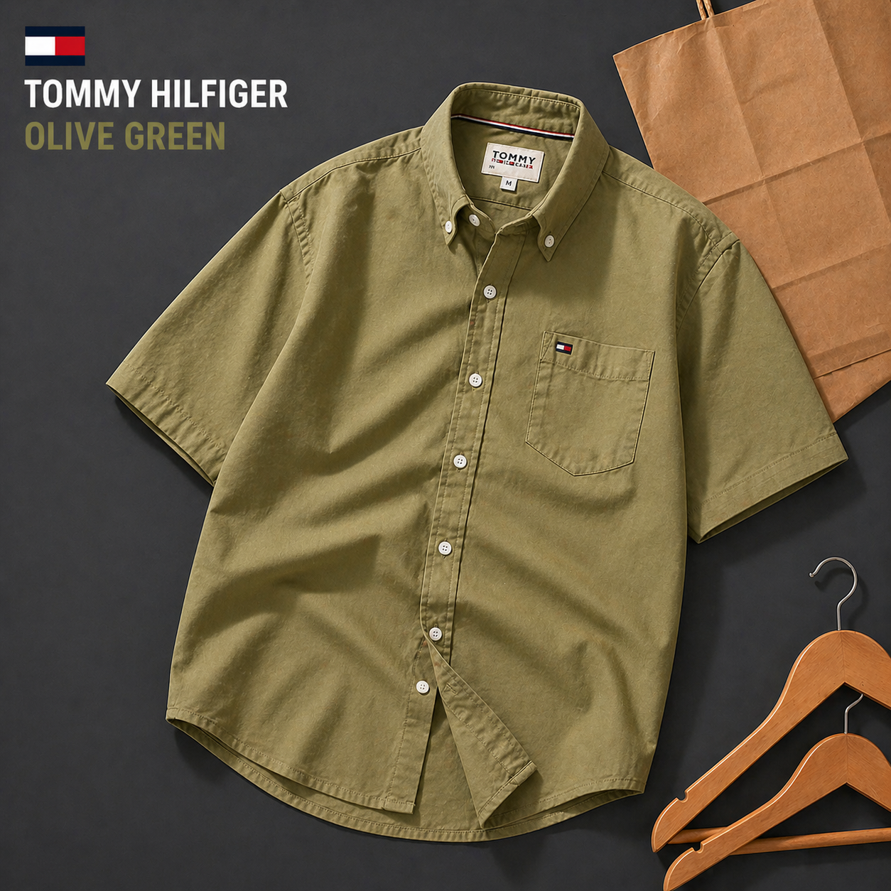 ⚫ Tommy Hilfiger Black Shirt – Premium Edition